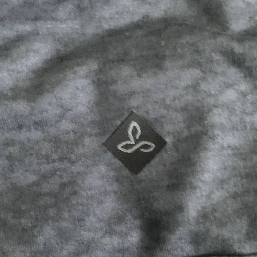 prAna Womens Charcoal Grey Space Dye Metallic Silver Stripe Yoga Leggings Size S